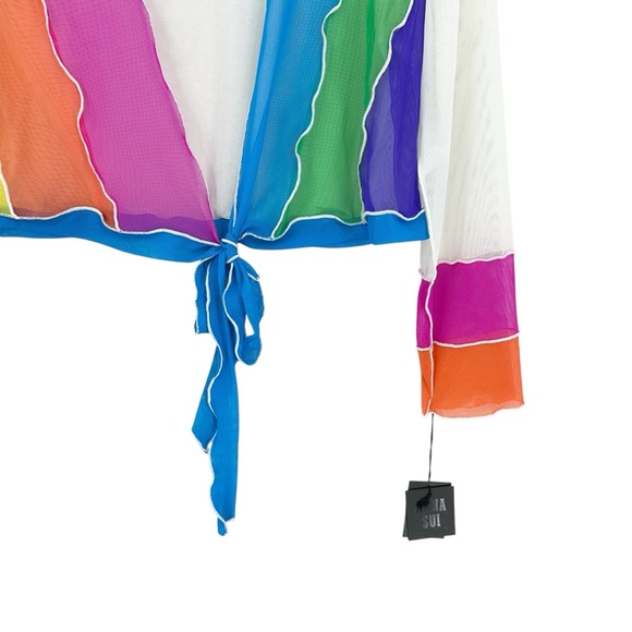 New ANNA SUI Rainbow Sheer Set Wrap Top Skirt - Picture 5 of 12
